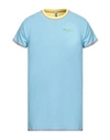 Moschino Man T-shirt Sky Blue Size Xs Cotton, Elastane