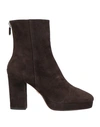 Lola Cruz Woman Ankle Boots Dark Brown Size 8 Soft Leather