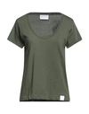 Daniele Fiesoli Woman T-shirt Military Green Size 2 Cotton