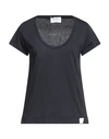 Daniele Fiesoli Woman T-shirt Midnight Blue Size 2 Cotton