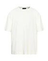 Elvine Man T-shirt Ivory Size Xl Cotton, Pes - Polyethersulfone In White