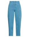 Department Five Department 5 Woman Jeans Azure Size 27 Cotton, Elastane In Blue