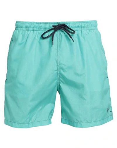 Drumohr Man Swim Trunks Light Green Size Xl Polyester In Green