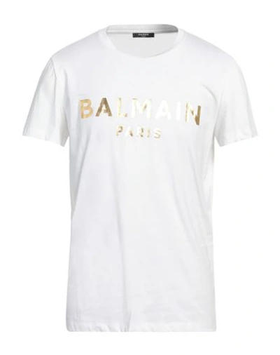 Balmain Man T-shirt White Size Xl Cotton