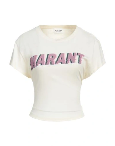 Isabel Marant Étoile Marant Étoile Woman T-shirt Ivory Size Xl Cotton In White
