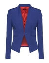 Hanita Woman Blazer Bright Blue Size 14 Polyester, Elastane