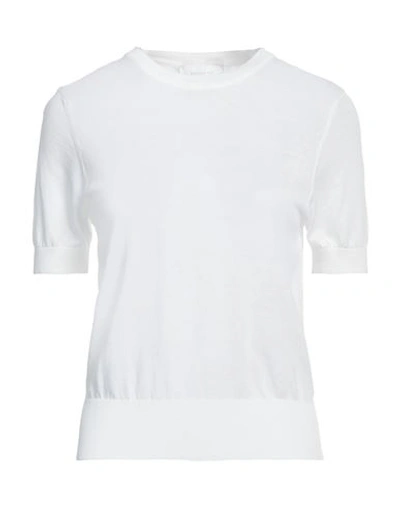 Daniele Fiesoli Woman Sweater White Size 4 Cotton, Modal In White