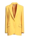 Stella Mccartney Woman Blazer Yellow Size 4-6 Polyester, Wool, Elastane