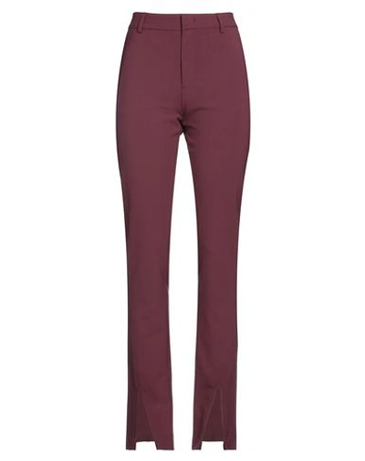 Dondup Woman Pants Mauve Size 6 Polyester, Virgin Wool, Elastane In Purple