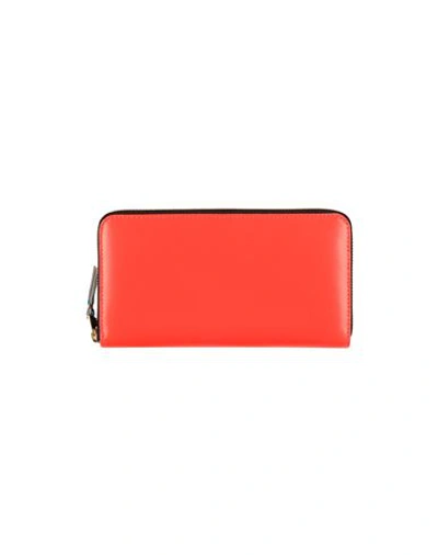 Comme Des Garçons Woman Wallet Orange Size - Soft Leather In Red