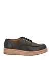 Barracuda Woman Lace-up Shoes Black Size 10 Soft Leather In Black