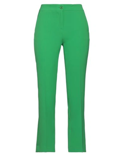 All 19.19 Woman Pants Green Size 2 Polyester, Elastane