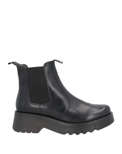 Fly London Woman Ankle Boots Black Size 10 Soft Leather
