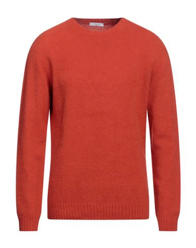 Boglioli Man Sweater Orange Size Xxl Wool, Cashmere