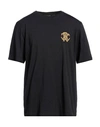 Roberto Cavalli Man T-shirt Black Size Xl Cotton