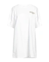 Moschino Woman T-shirt White Size M Cotton, Elastane