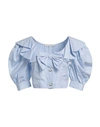 Alessandra Rich Woman Shirt Azure Size 4 Cotton In Blue