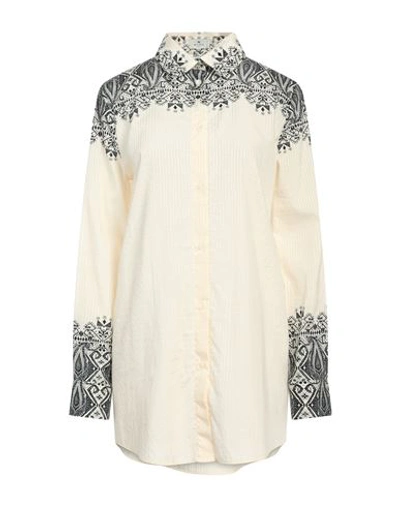 Etro Woman Shirt Ivory Size 4 Cotton, Silk In White