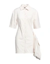 Jacquemus Woman Mini Dress Ivory Size 6 Polyamide, Cotton, Elastane In White