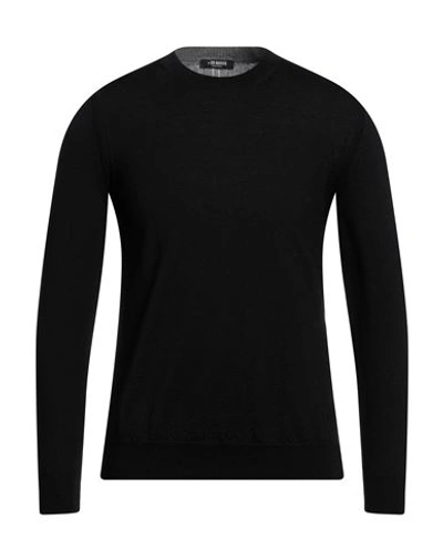 +39 Masq Man Sweater Black Size 36 Merino Wool