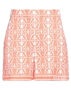 Max Mara Anagni Jersey Logo Jacquard Mini Shorts In Pink