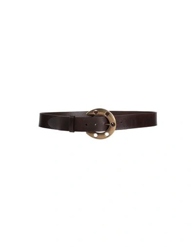 Dolce & Gabbana Woman Belt Dark Brown Size 42 Soft Leather