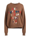 Dsquared2 Woman Sweater Brown Size L Virgin Wool
