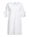 Iconique Woman Short Dress White Size Xl Cotton