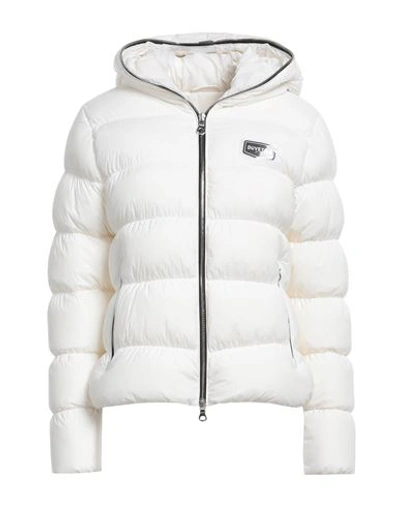 Duvetica Woman Puffer Ivory Size 8 Polyamide, Polyurethane In White