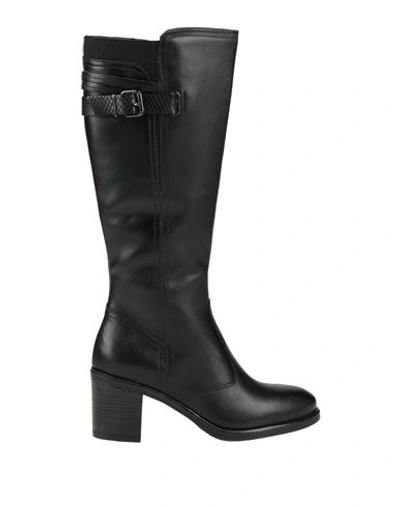 Cinzia Soft Woman Knee Boots Black Size 10 Soft Leather
