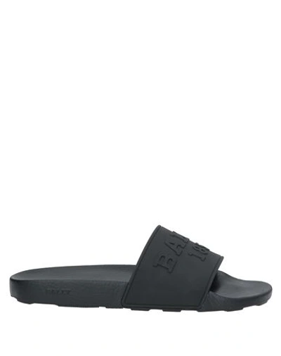 Bally Man Sandals Black Size 8 Rubber