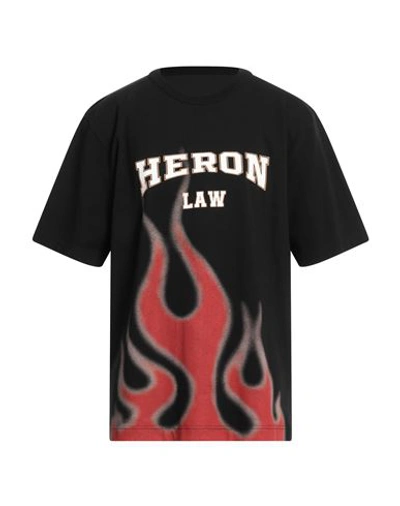 Heron Preston Man T-shirt Black Size L Organic Cotton, Polyester