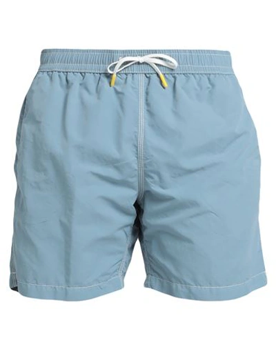 Hartford Man Swim Trunks Sky Blue Size Xl Polyamide In Blue