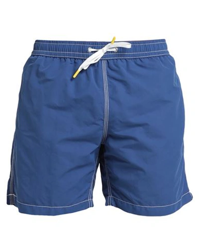 Hartford Man Swim Trunks Navy Blue Size Xxl Polyamide In Navy Blue