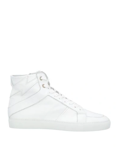 Zadig & Voltaire Zv1747 Leather High-top Sneakers In White