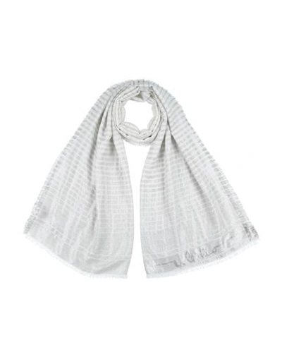 Valentino Garavani Woman Scarf Cream Size - Cashmere, Silk, Viscose, Metallic Fiber, Polyamide In White