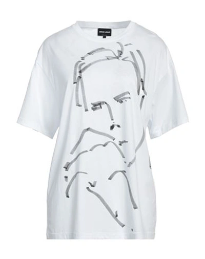 Giorgio Armani Woman T-shirt White Size 8 Cotton