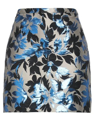 Boutique Moschino Woman Mini Skirt Beige Size 6 Cotton, Polyester, Polyamide