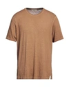Gran Sasso Man T-shirt Khaki Size 48 Linen In Brown