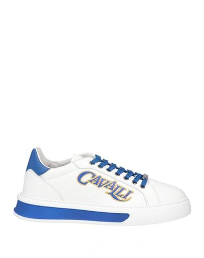 Roberto Cavalli Man Sneakers White Size 12 Calfskin