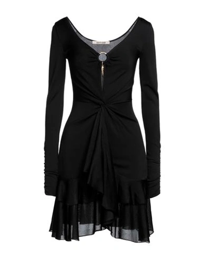 Roberto Cavalli Woman Mini Dress Black Size 6 Viscose, Polyamide, Elastane