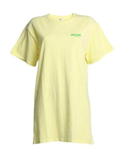 Moschino Woman Cover-up Light Yellow Size S Cotton, Elastane