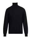 Dondup Man Turtleneck Midnight Blue Size 44 Merino Wool