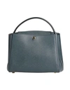Valextra Woman Handbag Navy Blue Size - Calfskin