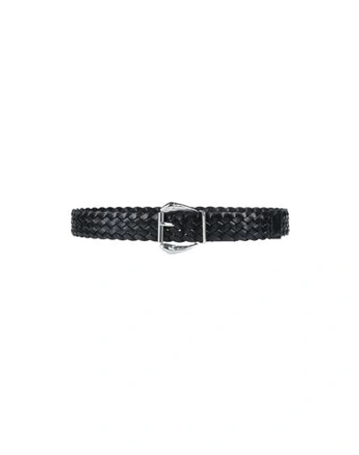 Roberto Cavalli Man Belt Black Size 43 Bovine Leather