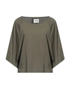 Alessia Santi Woman T-shirt Military Green Size 2 Cotton