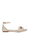 Liu •jo Woman Sandals Cream Size 8 Soft Leather In Beige