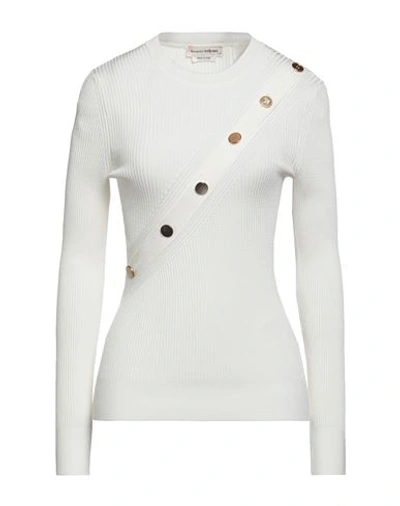 Alexander Mcqueen Woman Sweater White Size L Viscose, Polyester