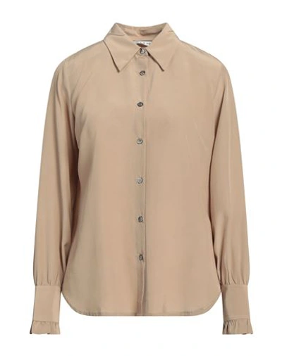 Paul & Joe Woman Shirt Khaki Size 3 Silk In Beige