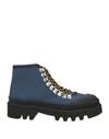 Proenza Schouler Woman Ankle Boots Navy Blue Size 11 Textile Fibers In Navy Blue